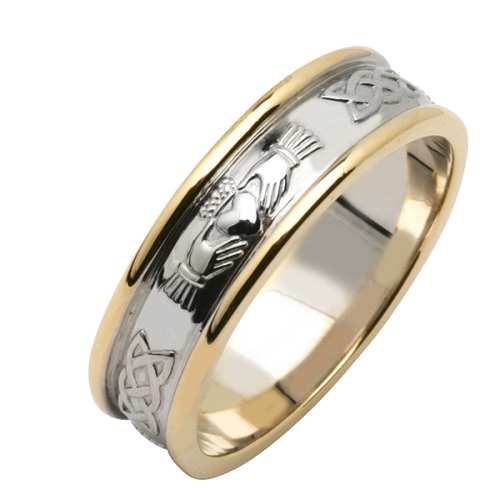 Rounded Claddagh Celtic Band - With Profiles